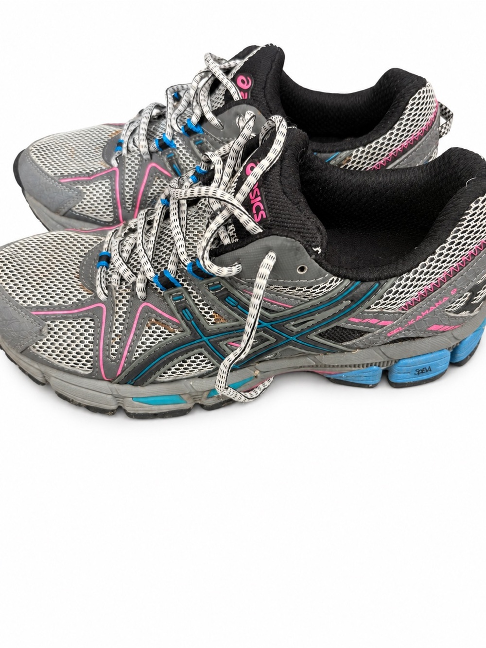 ASICS GEL-Kahana 8 Women’s 7 Gray Pink Blue Trail Running Sneakers Gorpcore